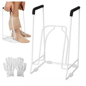 Compression sock donning aid adaptive device